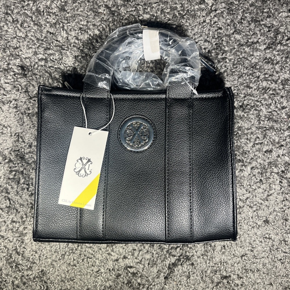 Christian Lacroix CXL Women Vally Pebble Small Structured Handbag Black NWT $98